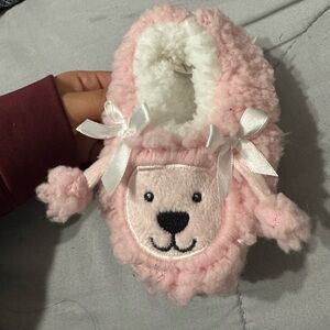 Sozo Pink Fuzzy Kids Slippers